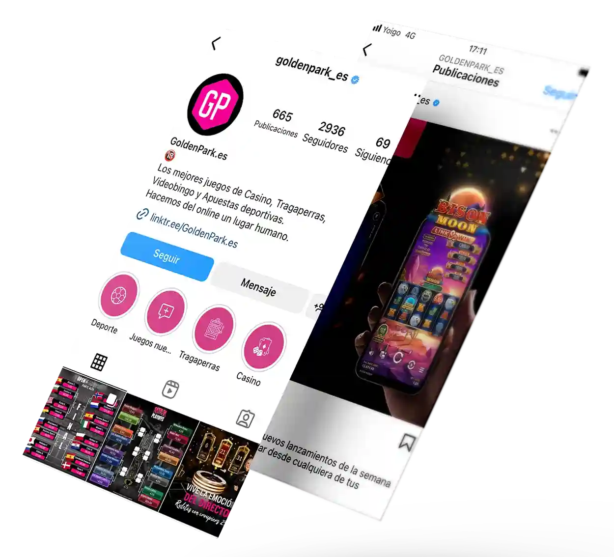 Ganancias en la app oficial de Goldenpark